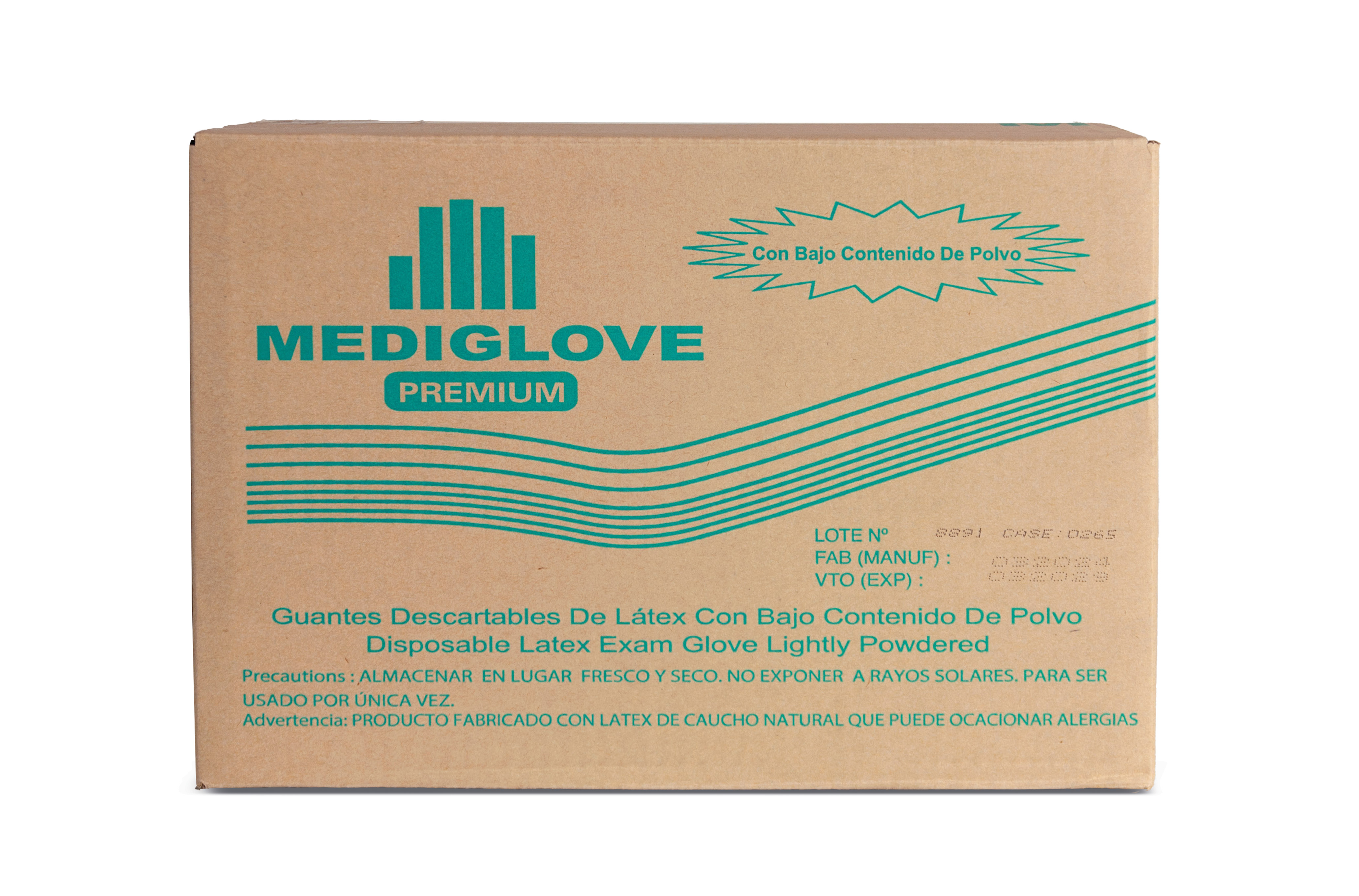Guantes De Látex Descartables - (1x100 Un) - Mediglove