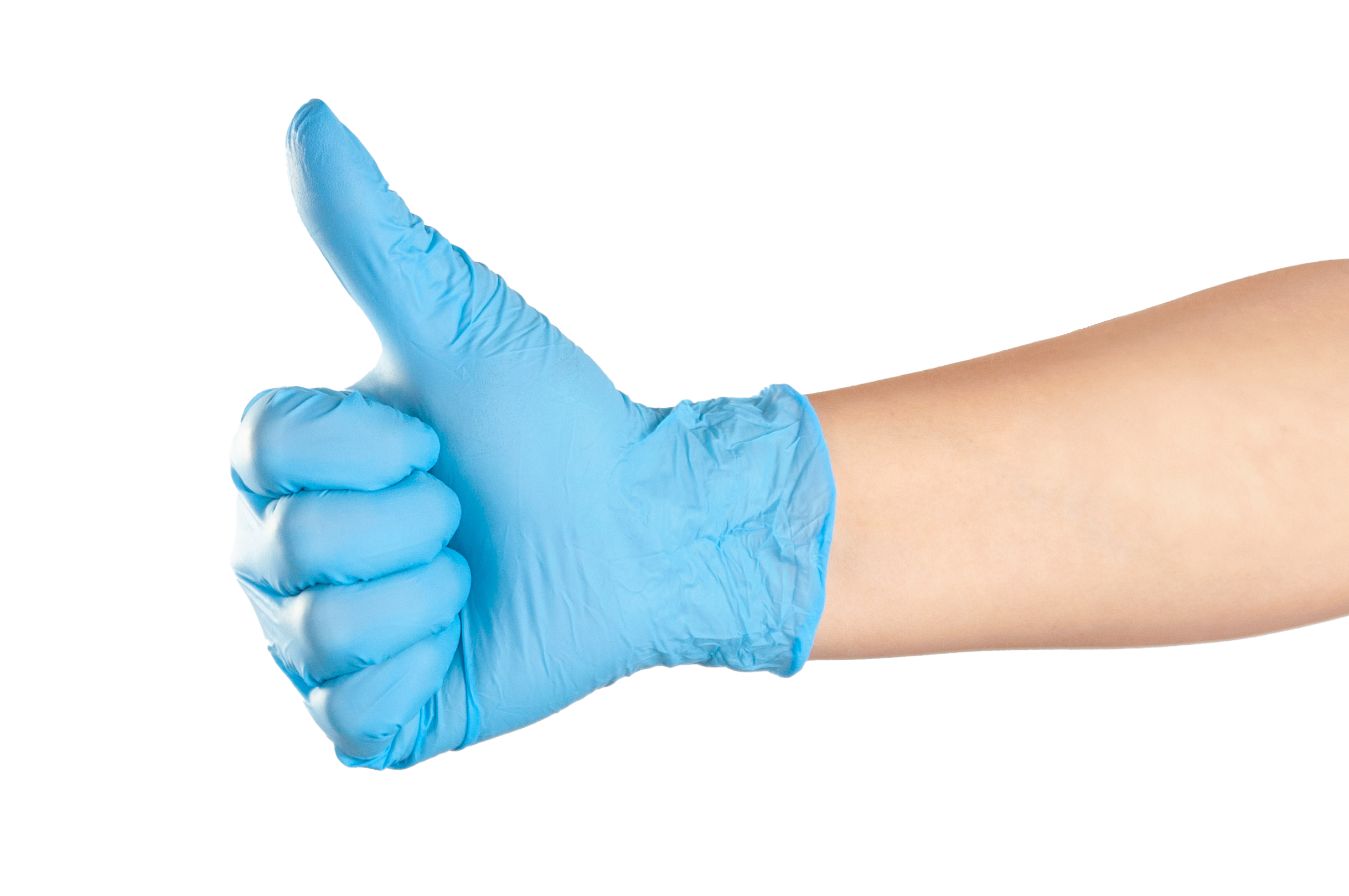 Guantes De Nitrilo Azul. Sin Polvo - (1x100un) Mediglove