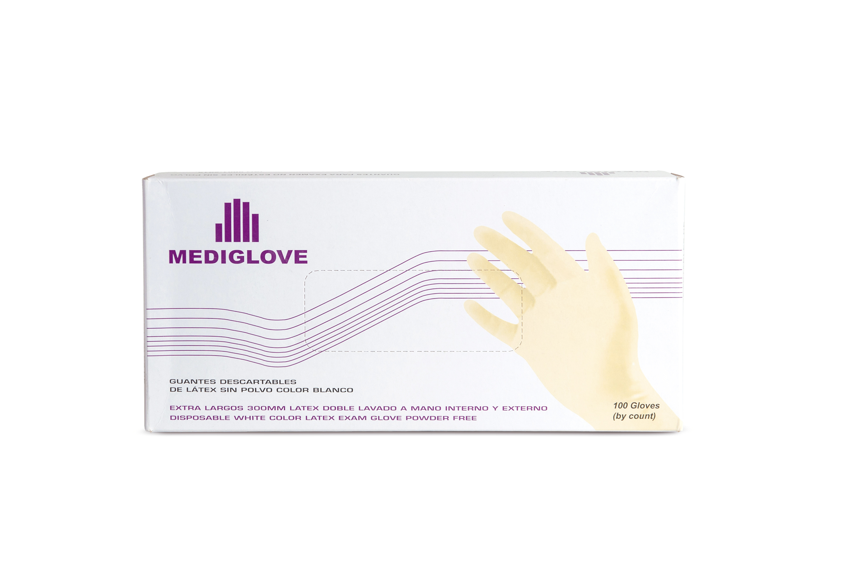 Guantes Látex Caña Extra Largo Sin Polvo- (1x100u)  