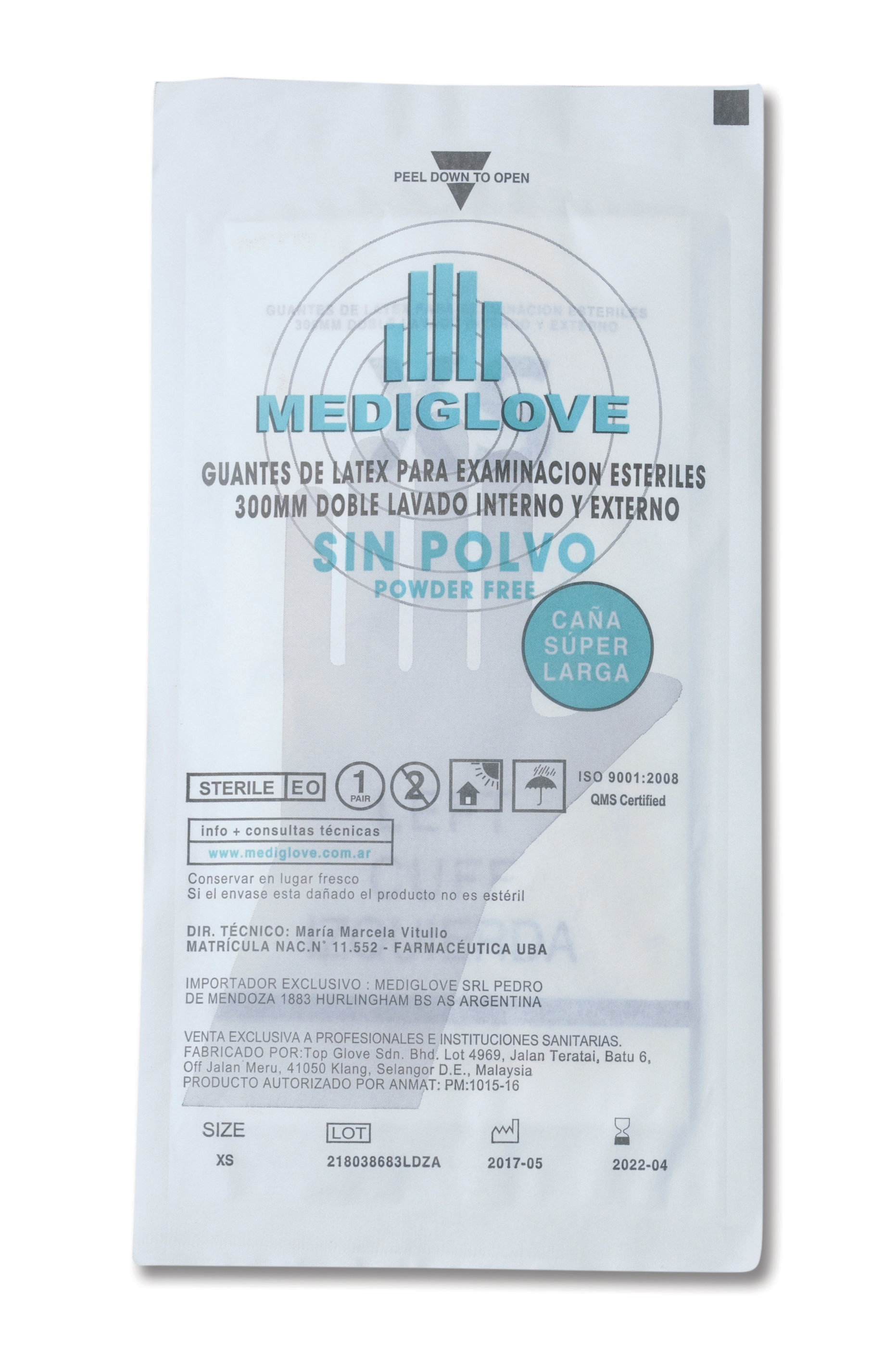 Guantes Para Cirugía Látex Sin Polvo - PAR Mediglove