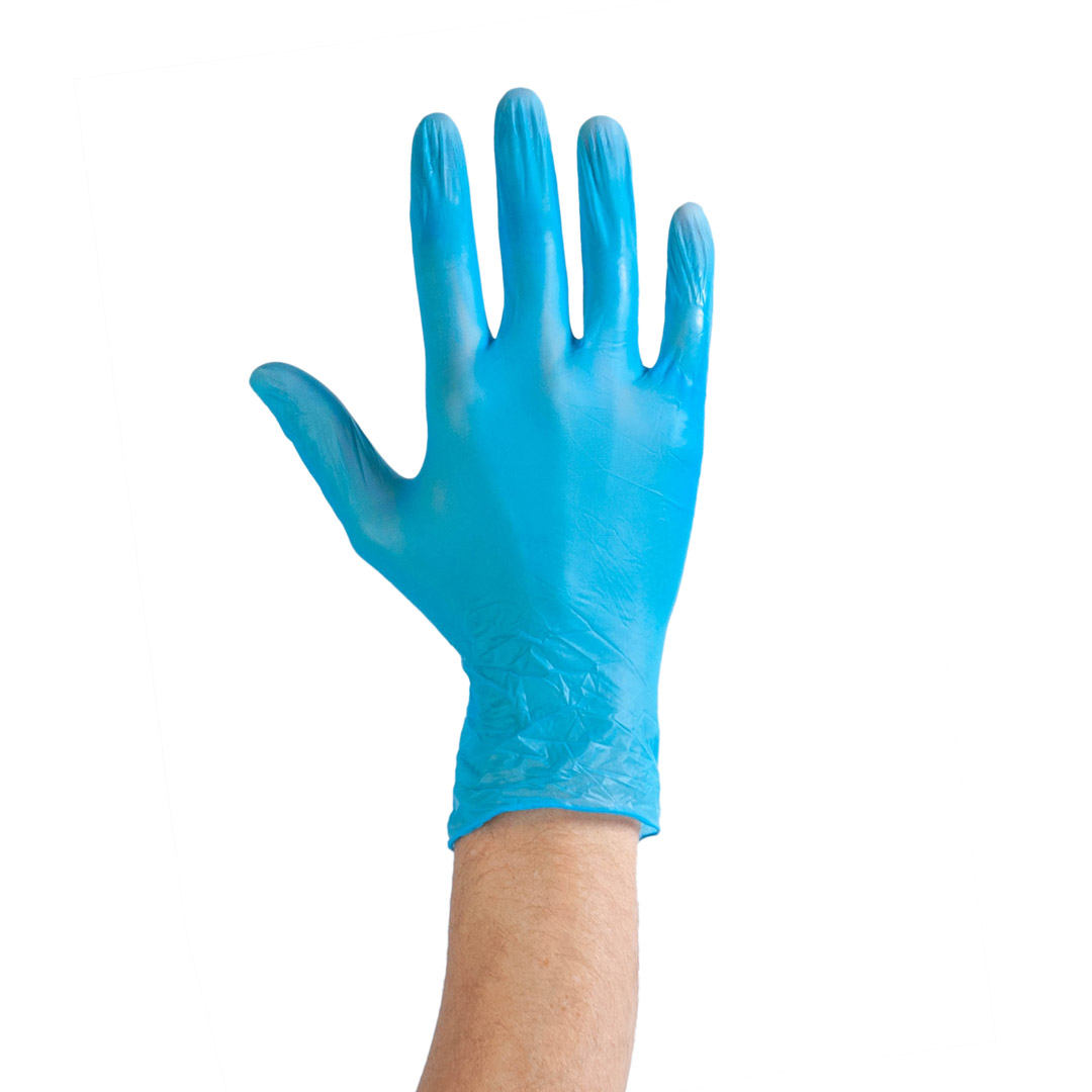 GUANTES DE VITRILO AZUL (1x100UN) - HANDFORM