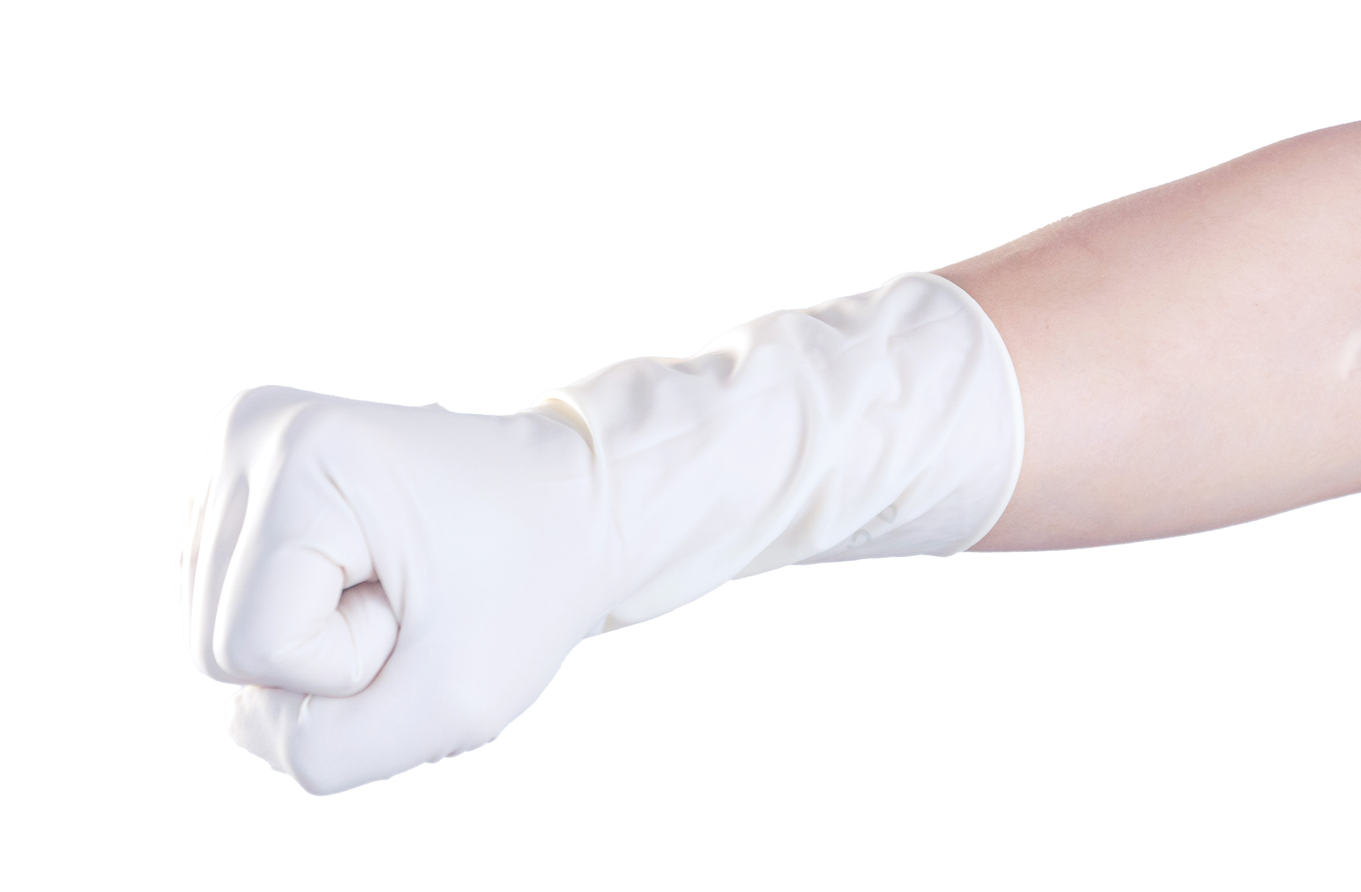 Guantes De Nitrilo Caña Larga Blanco Sin Polvo - (1x100u) Mediglove