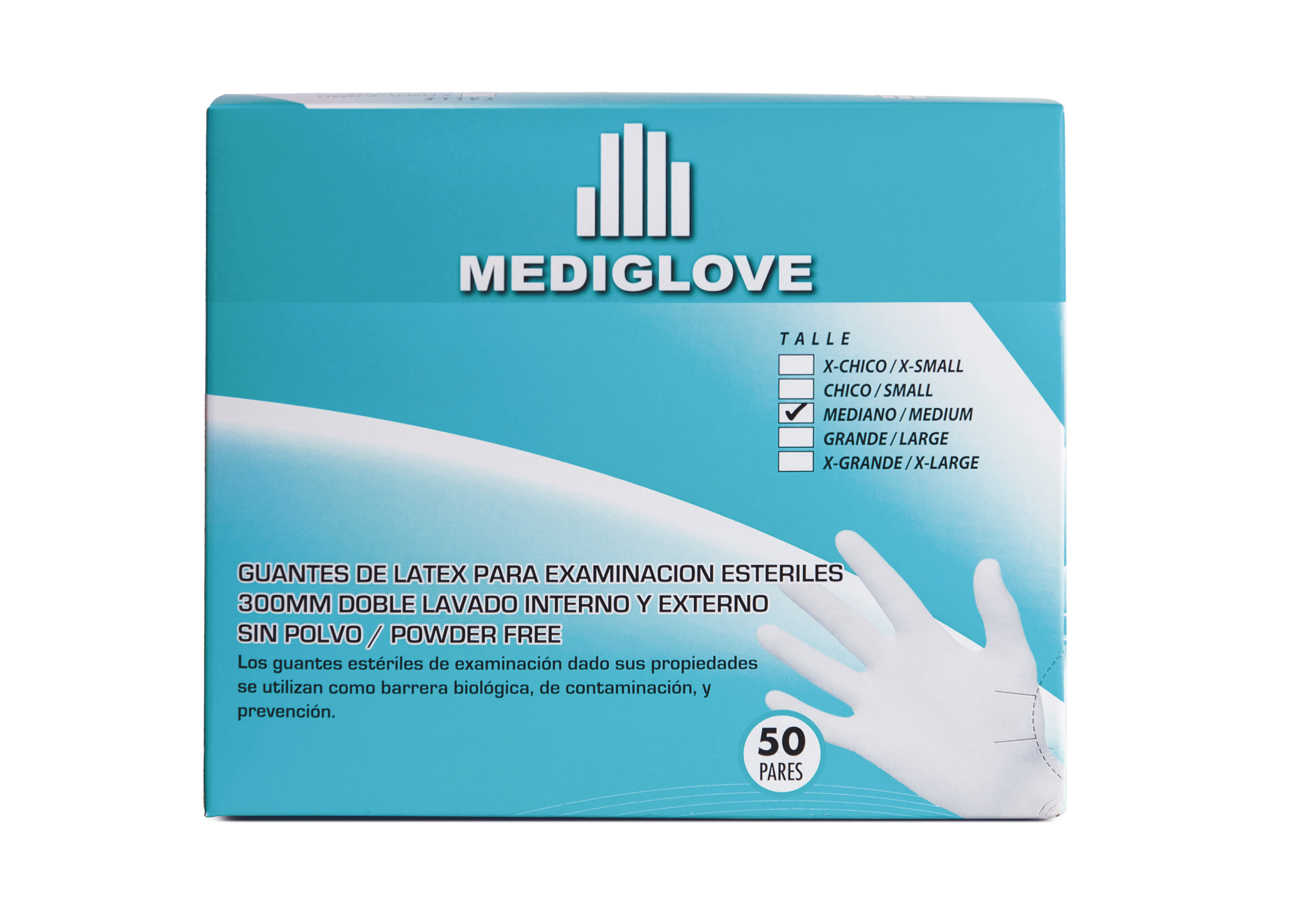 Guantes Para Cirugía Látex Sin Polvo - PAR Mediglove