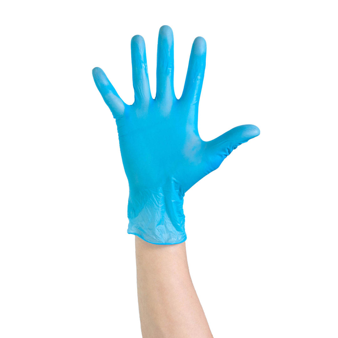 GUANTES DE VITRILO AZUL (1x100UN) - HANDFORM