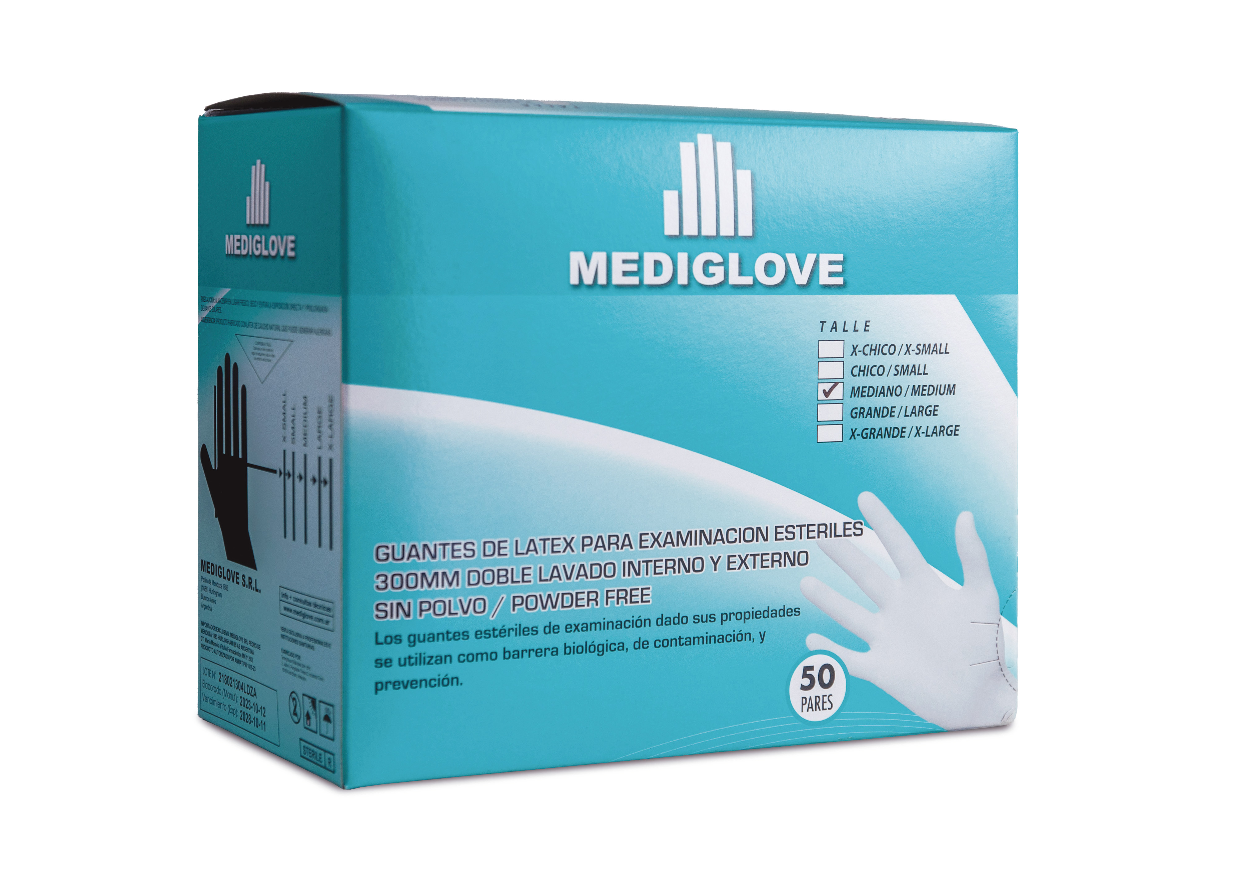 Guantes Para Cirugía Látex Sin Polvo - PAR Mediglove