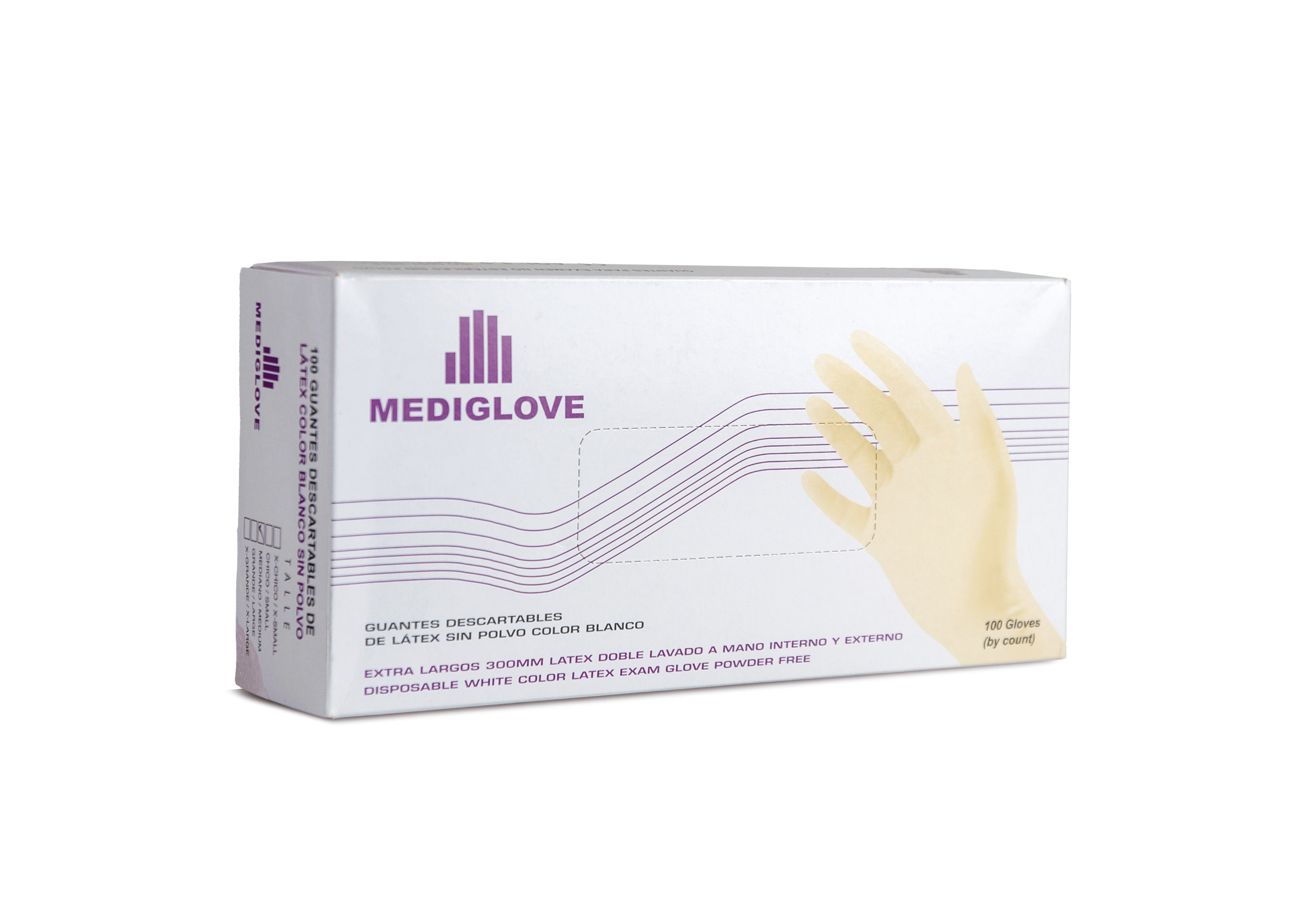 Guantes Látex Caña Extra Largo Sin Polvo- (1x100u)  