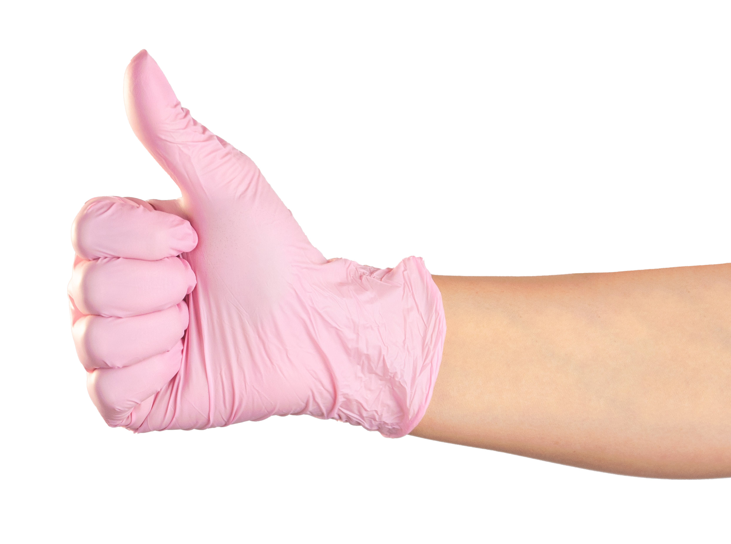 Guantes De Nitrilo Rosa bebé Sin Polvo -(1x100un) Mediglove