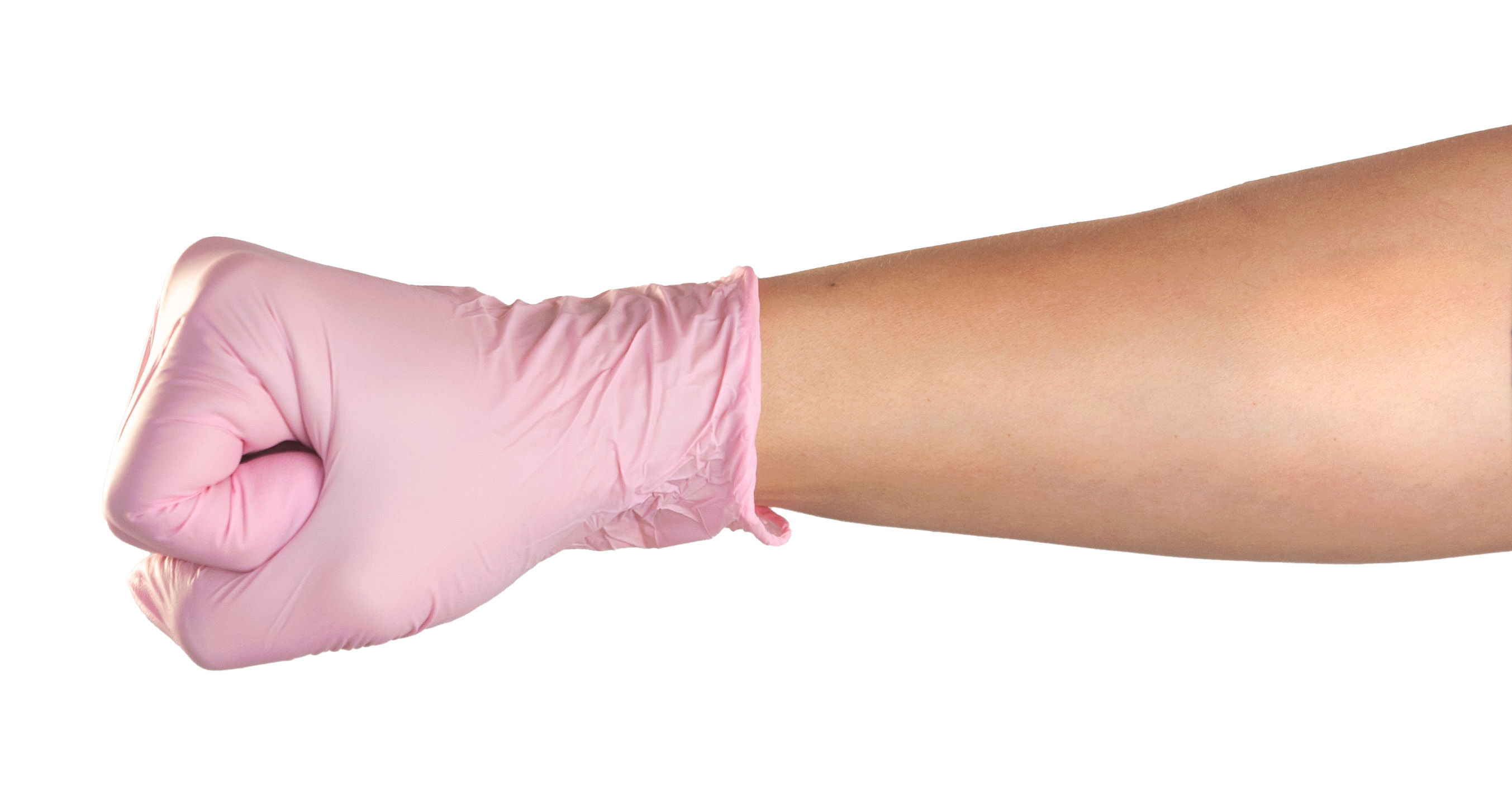 Guantes De Nitrilo Rosa bebé Sin Polvo -(1x100un) Mediglove