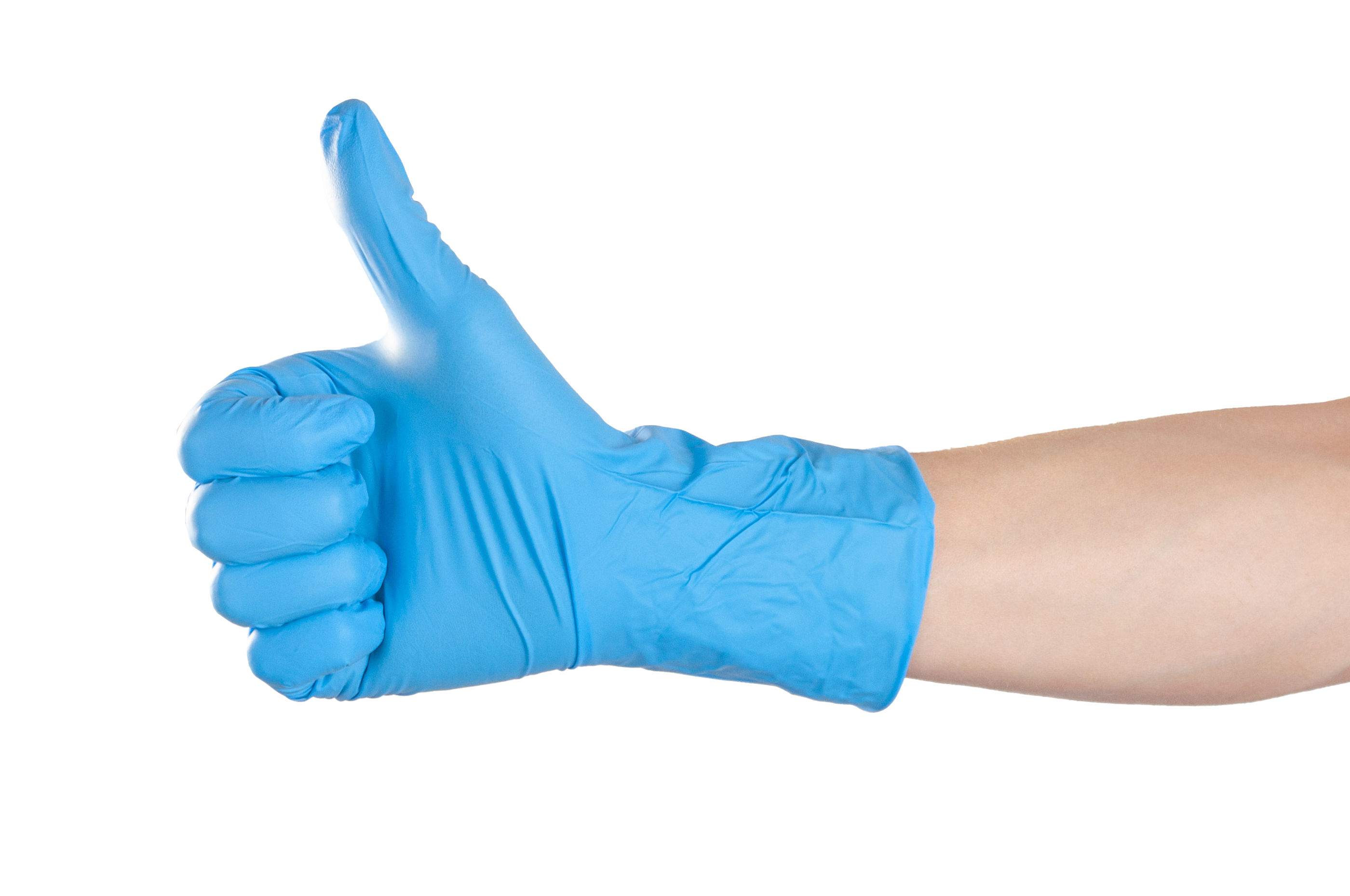 Guantes De Nitrilo Caña Larga BLUE 300 Sin Polvo - (1x100un) Mediglove