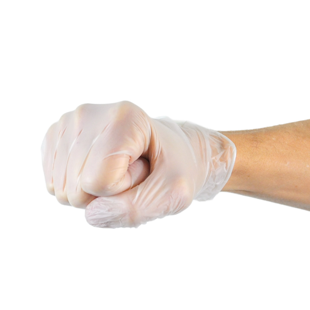 GUANTES DE VINILO TRANSPARENTE (1x100UN) - MEDIGLOVE
