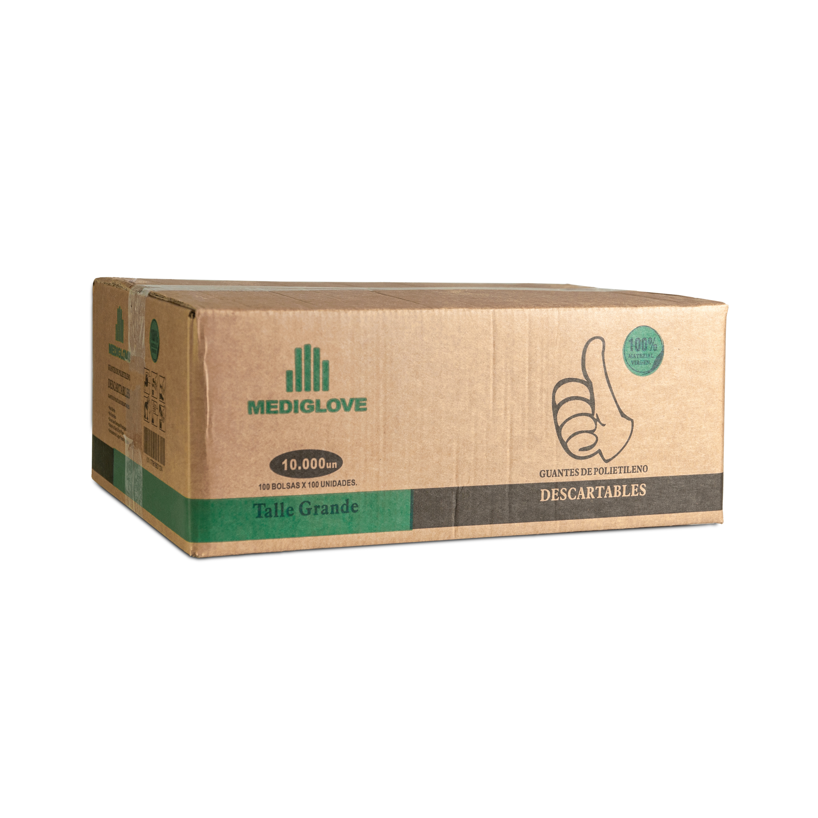 Guantes Manoplas de POLIETILENO Descartables (1x100un)