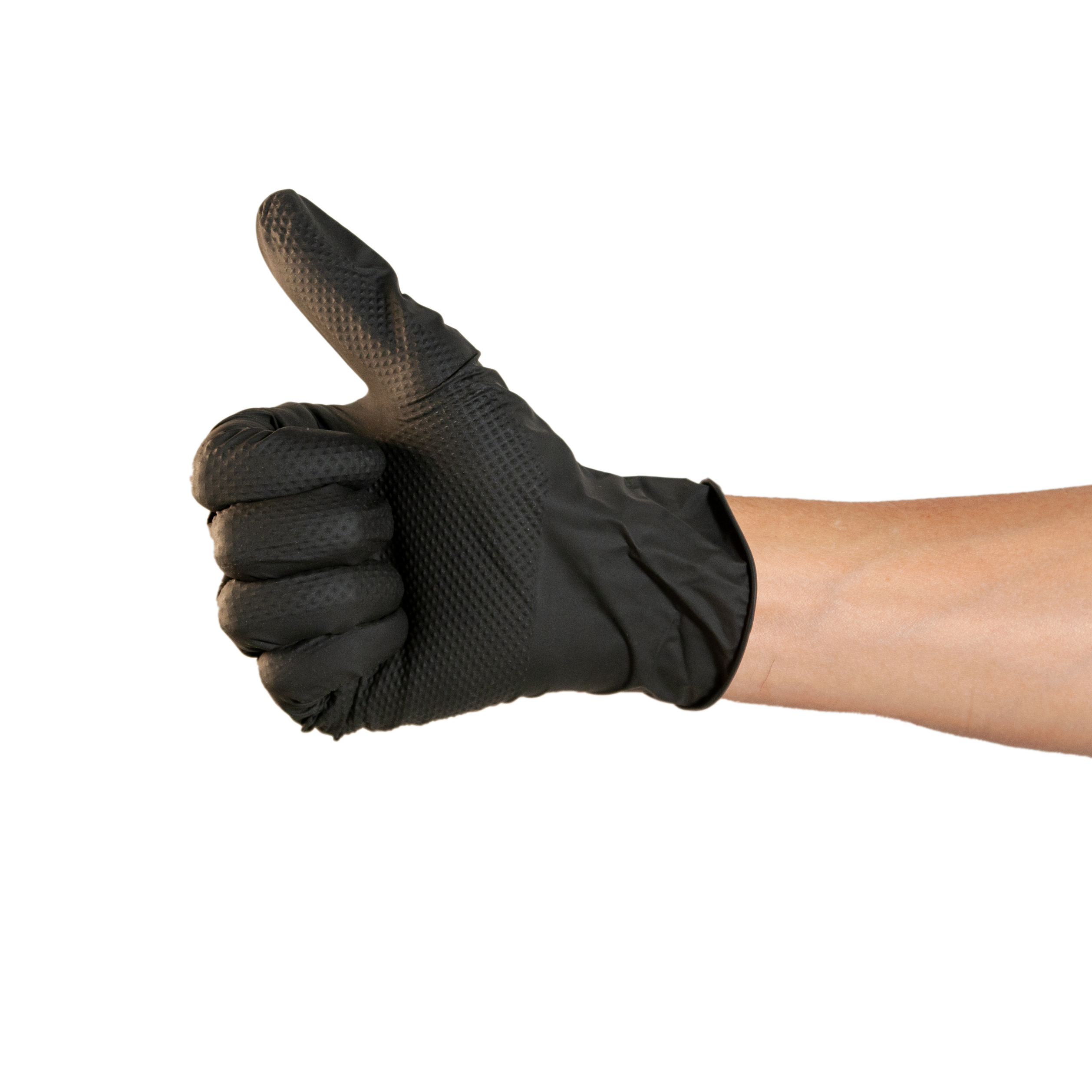 Guantes de Nitrilo BLACK DIAMOND - Textura diamante -(1x100un)