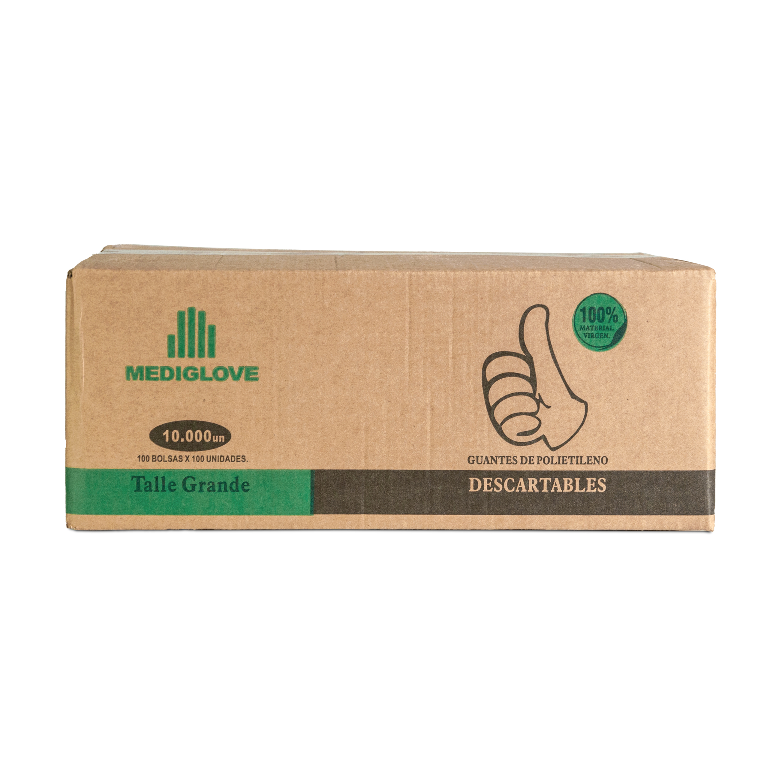 Guantes Manoplas de POLIETILENO Descartables (1x100un)